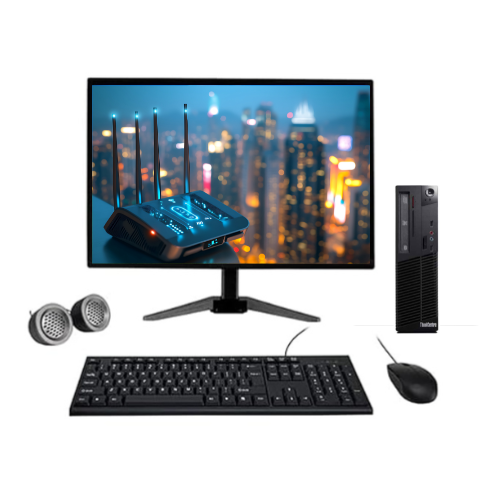 Lenovo ThinkCentre M71e SFF All-in-One Desktop Computer Set | Intel i3-2nd Gen | 19" HD Monitor | Win 10 Pro | Refurbished