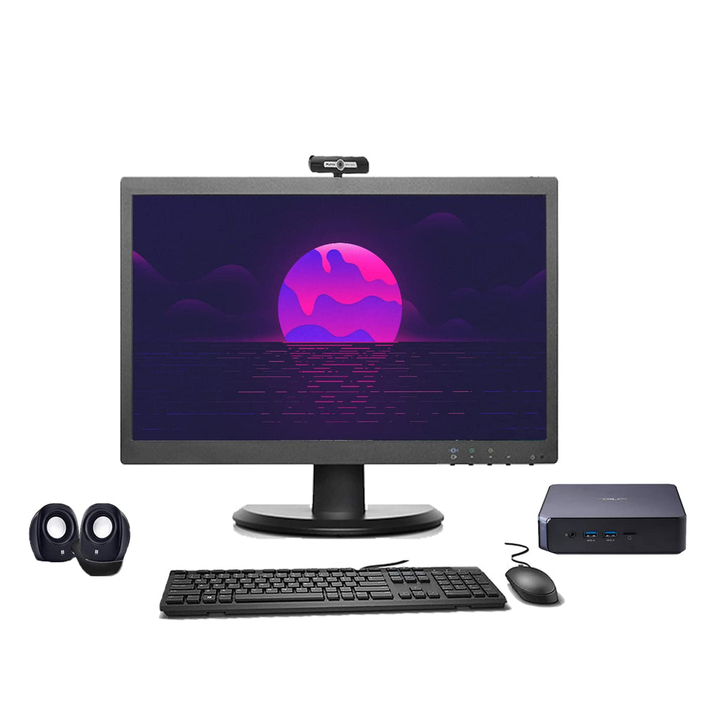 Asus High Performance All-in-One Desktop Computer Set | i7-8th Gen | 19" Monitor | Win 11