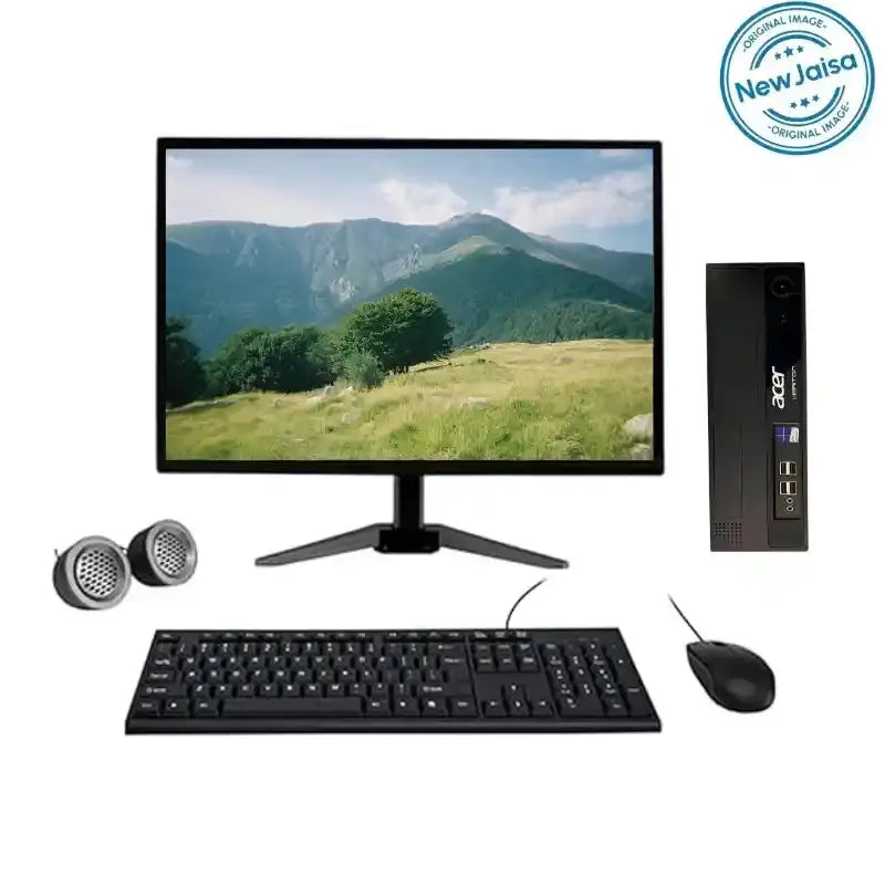 Acer Veriton M200 SFF refurbished desktop computer set Intel Core i3 8th Gen 19 inch HD monitor Windows 11 Pro | NewJaisa