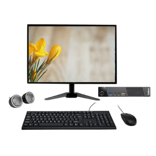 Lenovo ThinkCentre M93p Mini PC All-in-One Desktop Computer Set | Intel i5-4th Gen | 19" HD Monitor | Win 10 Pro | Refurbished
