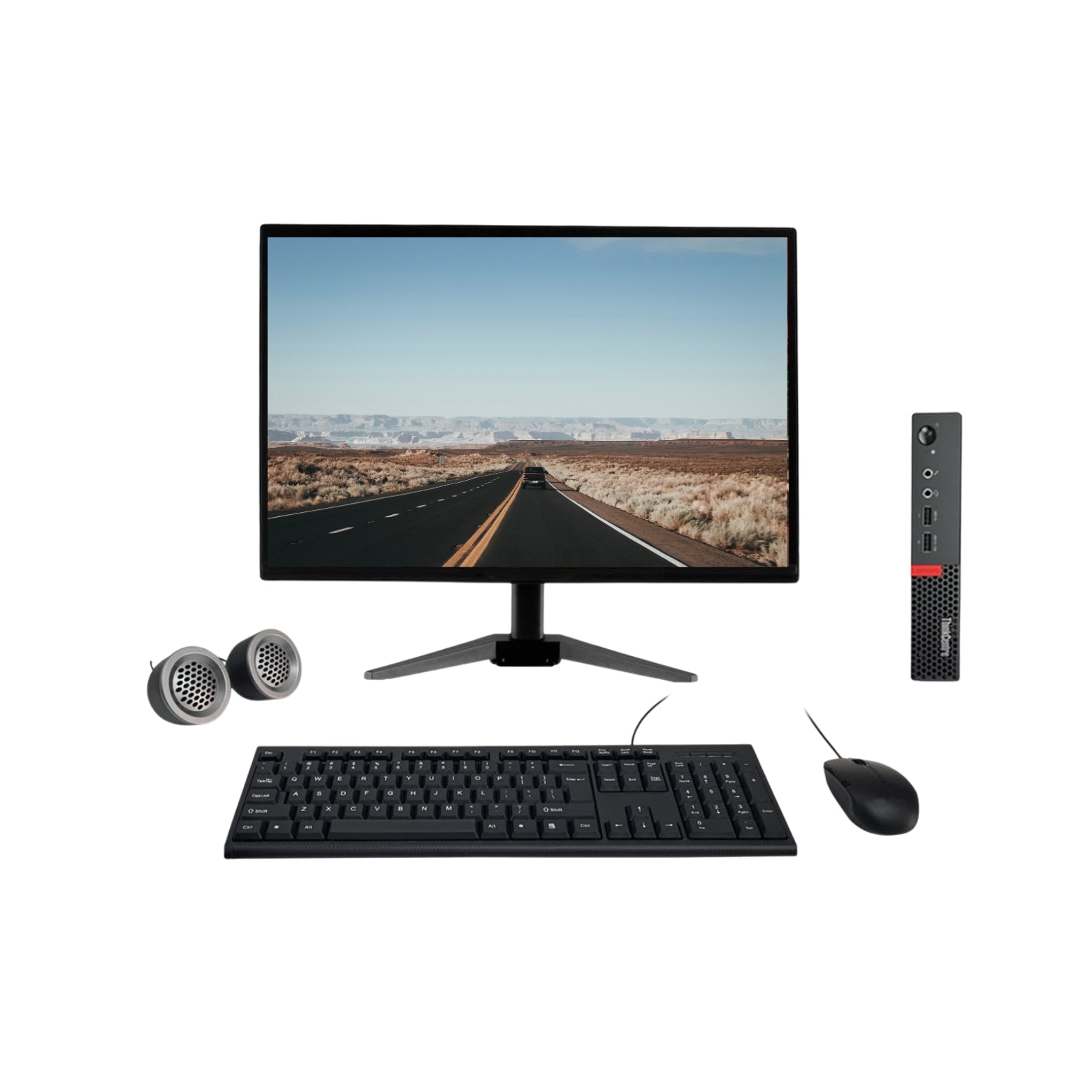 Lenovo ThinkCentre Tiny All-in-One Desktop Computer Set Intel i5-7th Gen 19