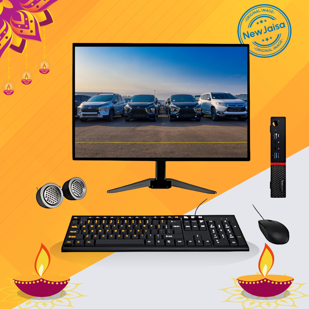Lenovo ThinkCentre Tiny All-in-One Desktop Computer Set | Intel i5-7th Gen | 19" HD Monitor | Win 11 Pro | Refurbished