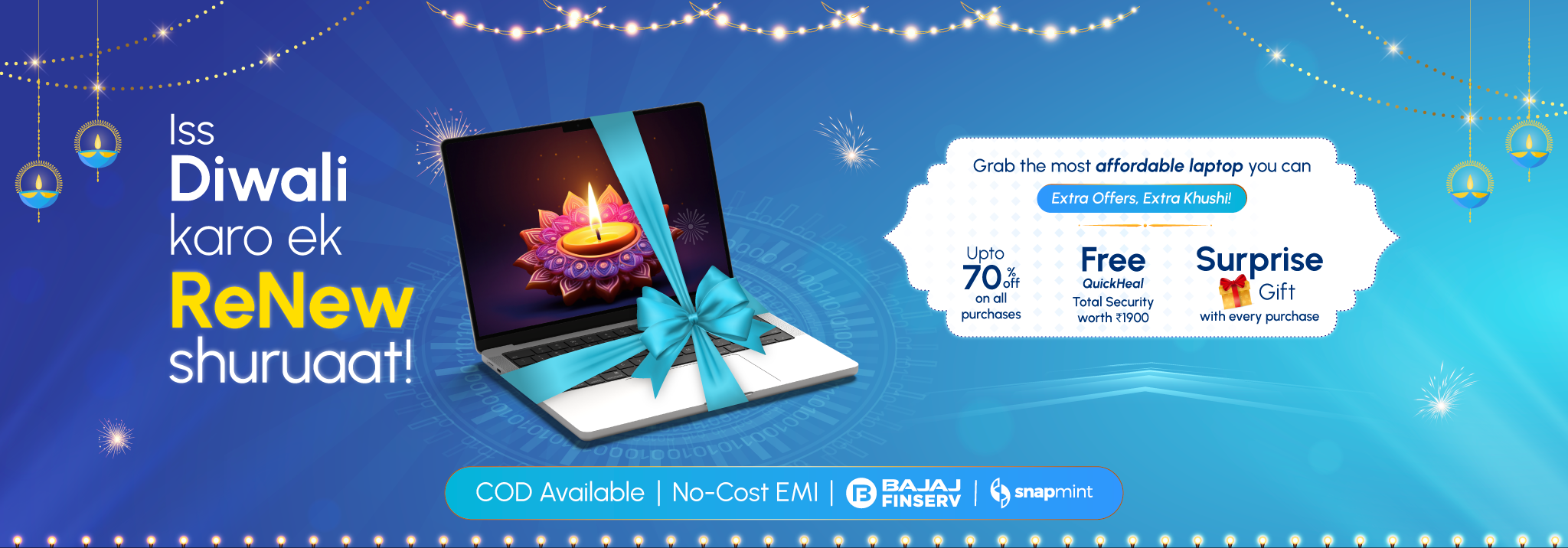 Diwali Banner for Desktop 