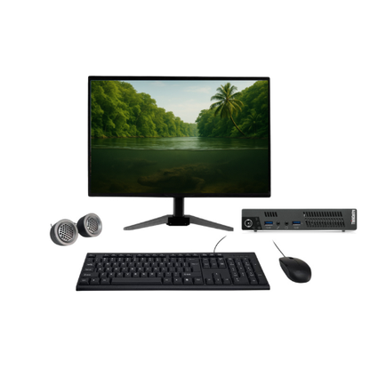 Lenovo ThinkCentre M92p Mini PC All-in-One Desktop Computer Set | Intel i5-3rd Gen | 22" HD Monitor | Win 10 Pro | Refurbished - Newjaisa
