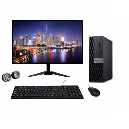 Dell OptiPlex SFF All-in-One Desktop Computer Set | 5060 | Intel i5- 8th Gen |19" HD LCD Monitor| Wired KB & Mouse| Win 11 Pro | Refurbished Dell