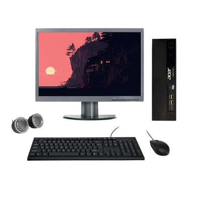 Acer Veriton Tower All-in-One Desktop Computer Set |  i5 4th Gen | 22" HD LED Monitor | Wired KB & Mouse | Speakers | WiFi | Windows 10 Pro | MS Office - Newjaisa