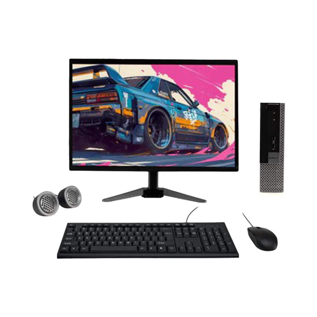 Refurbished Dell OptiPlex 9020 19" HD All-in-One Desktop Computer Set | i5-4th Gen | 19" HD LED Monitor| Wired KB & Mouse | Speakers | WiFi | Windows 10 Pro | MS Office - Newjaisa