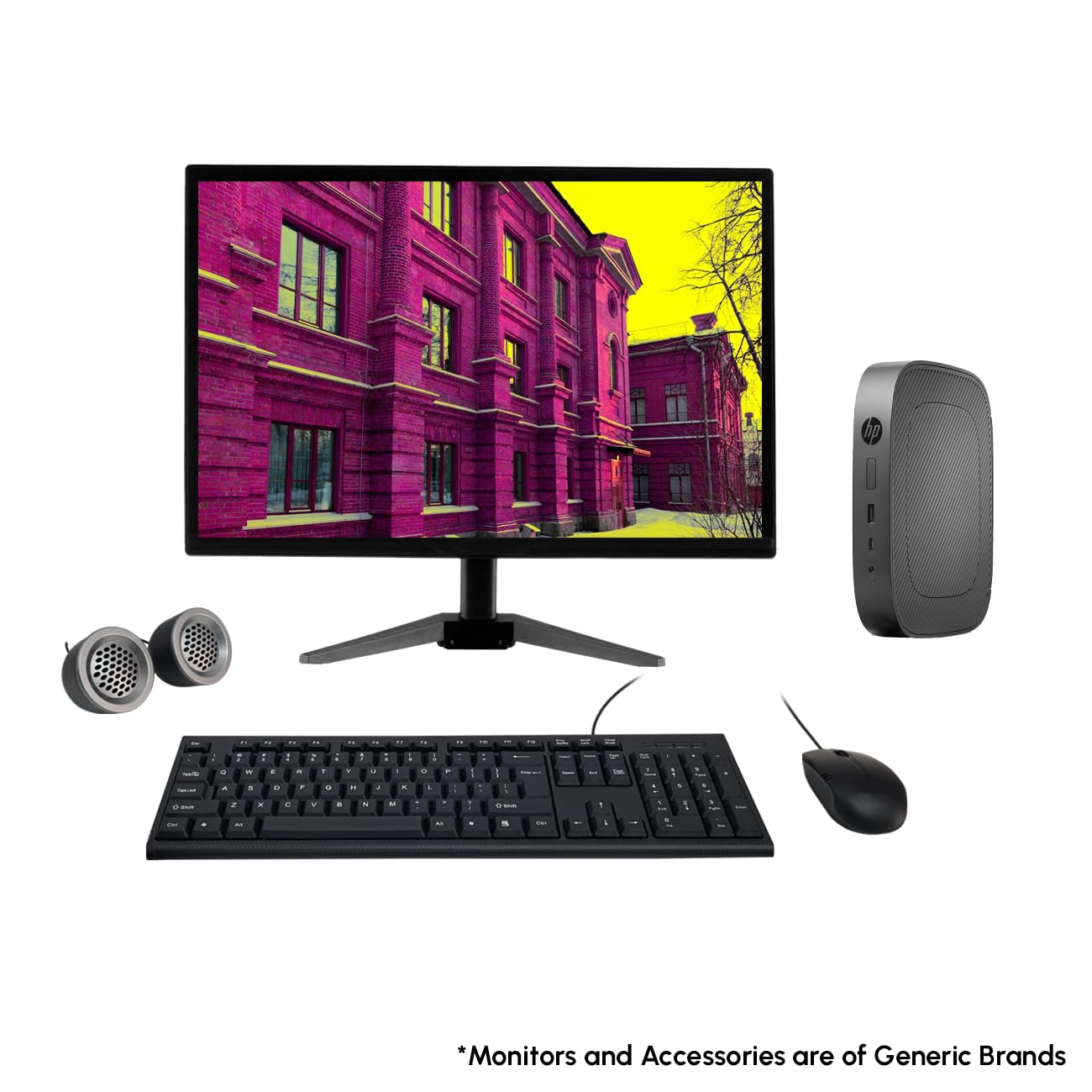 Refurbished HP T530 19" HD All-in-One Desktop Computer Set | 19" HD LED Monitor | AMD GX 215JJ | KB & Mouse| Speakers | Wi-Fi | Windows 10 Pro | MS Office - Newjaisa