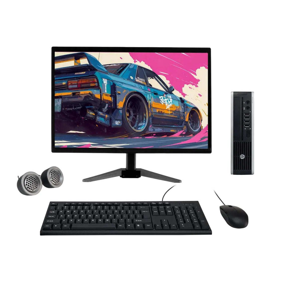 Refurbished HP Compaq Elite Ultra-slim 19" HD All-in-One Desktop Computer | Intel Core i5 3rd Gen | 19" HD LED Monitor | Wired KB & Mouse | Speakers| Wi-Fi | Windows 10 Pro | MS Office - Newjaisa