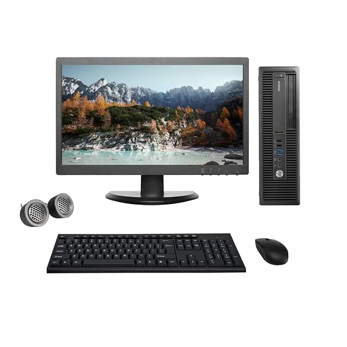Refurbished HP EliteDesk 19" HD All-in-One Desktop Computer Set | 19" HD LED Monitor | Wireless KB & Mouse| Speakers| Wi-Fi | Windows 10 Pro| MS Office) - Newjaisa