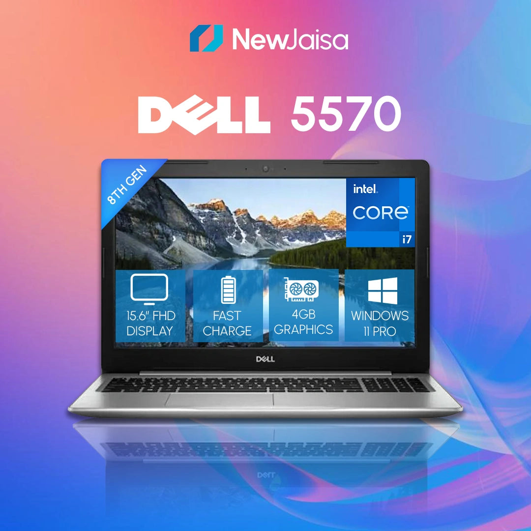 Dell Inspiron Laptop | 5570 | Intel i7-8th Gen | 15.6" HD | 4 GB Graphics Card | Win 11 Pro | Refurbished Dell