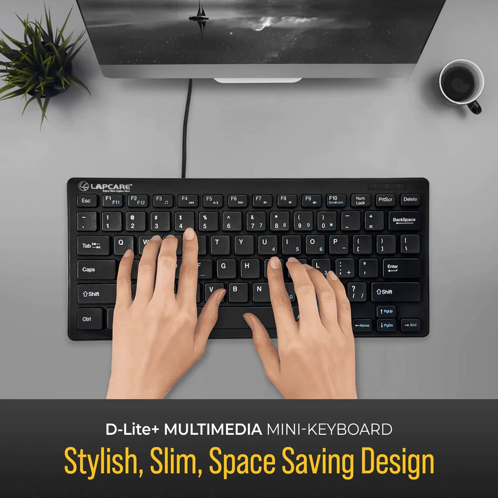 D-Lite - Blk 87 Key Mini Multimedia Keyboard - Newjaisa