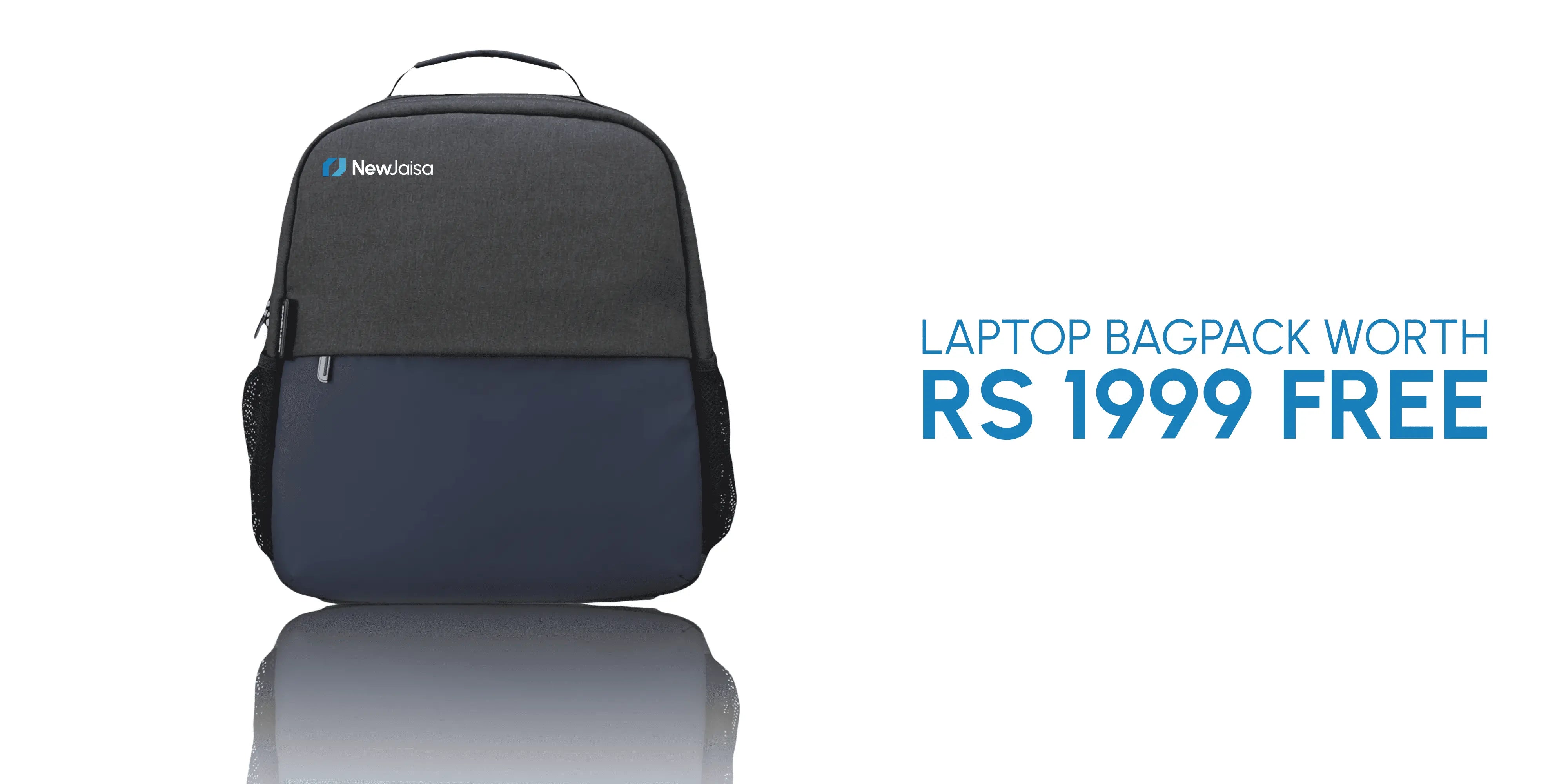 Free NewJaisa laptop backpack worth Rs 1,999