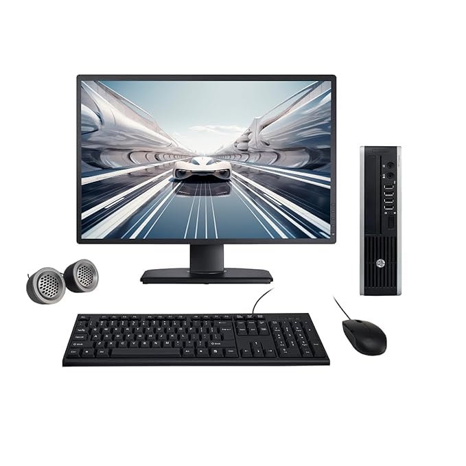 Refurbished HP Elite Ultra-Slim 19" HD All-in-One Desktop Computer Set | Intel Core i5 3rd Gen | 19" HD LED Monitor | KB & Mouse | Speakers| Wi-Fi | Windows 10 Pro | MS Office - Newjaisa