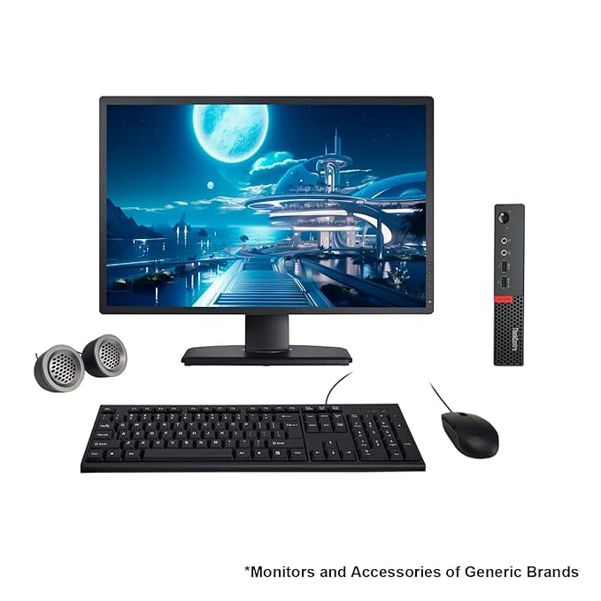 Refurbished Lenovo ThinkCentre M710q All-in-One Desktop Computer Set | i3 6th Gen | 22" HD Monitor | Win 11 - Newjaisa