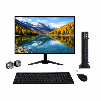 Acer VERITON N4640G All-in-One Desktop Computer Set | Intel i3-7th Gen | 19" HD LCD Monitor | Wired KB & Mouse | Speakers | Wi-Fi | Win 11 Pro | Refurbished