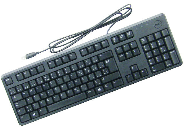The Dell Wired USB Keyboard provides a convenient keyboard solution for everyday home or office computing uses. With a compact design that still features a full-sized keyboard and number pad, the Dell Wired USB Keyboard is ideal for home and office environments